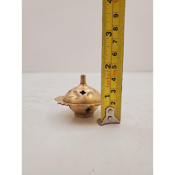 Vintage Brass Stick/Cone Incense Burner small burner with lid, made in i… - Picture 6 of 10